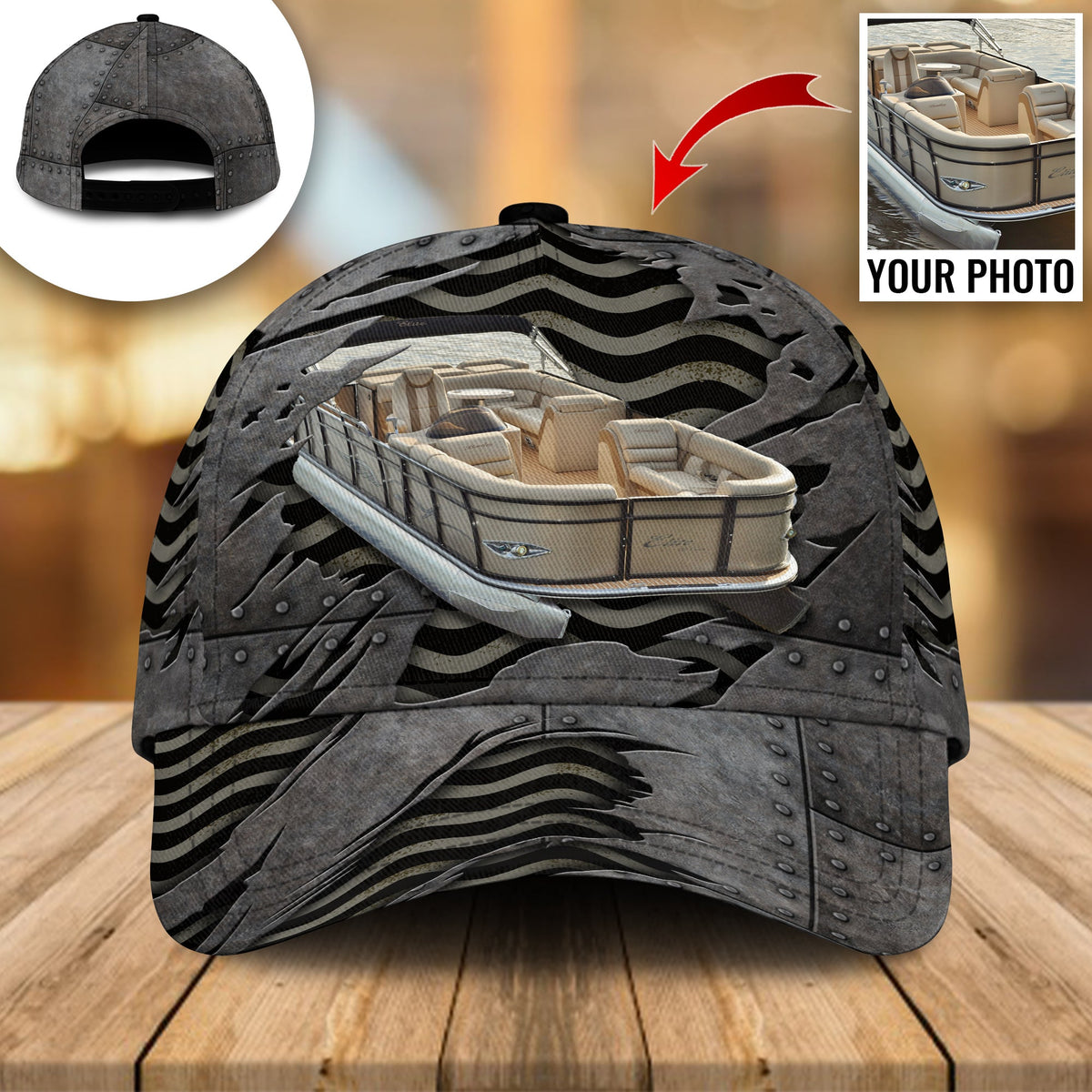 Pontoon Boat Custom Photo Personalized – Classic Cap