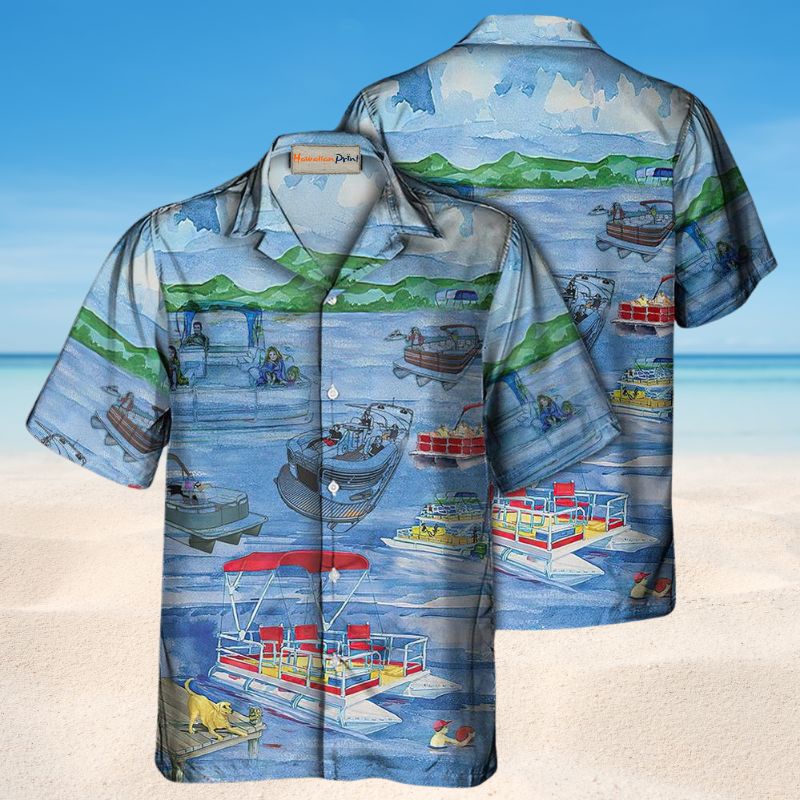 Pontoon Summer Vibes 4 – Hawaiian Shirt