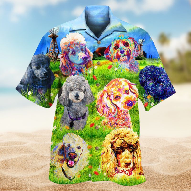 Poodles Grass Field Edition – Hawaiian Shirt