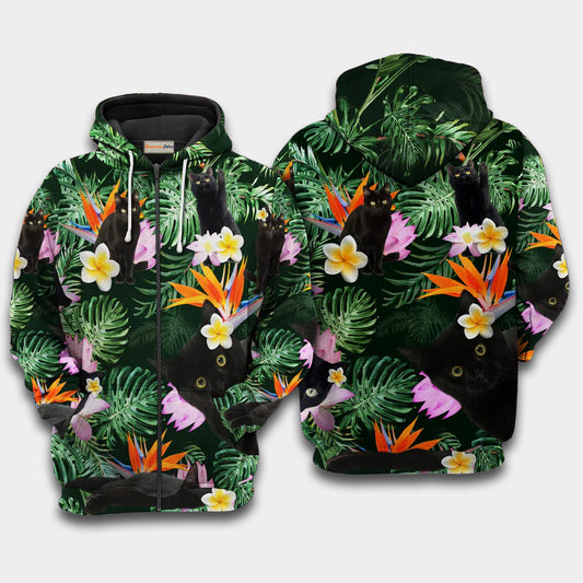 Powered By Cat Hawaii Funny Art – 3D Hoodie