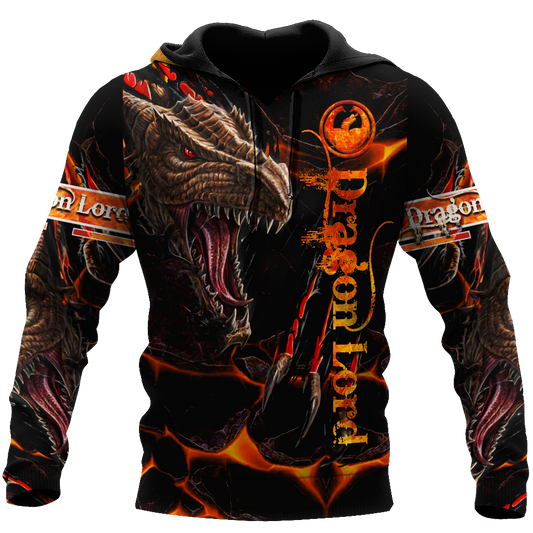 Premium Dragon Lord Orange Art – 3D Hoodie