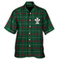 Tartan Prince Of Wales Green Color - Hawaiian Shirt