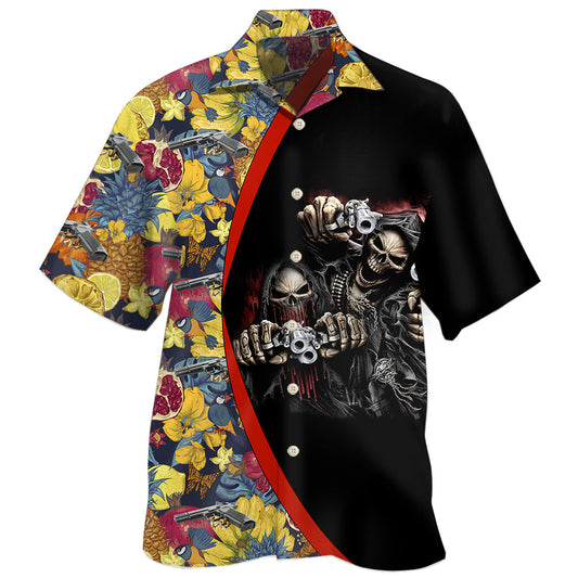 Skull Hand Dark Tropical Art - Hawaiian Shirt