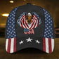 Proud USA Eagle Leather Pattern – Classic Cap