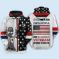 Proud Dad Grandpa Veteran Quote Art – 3D Hoodie