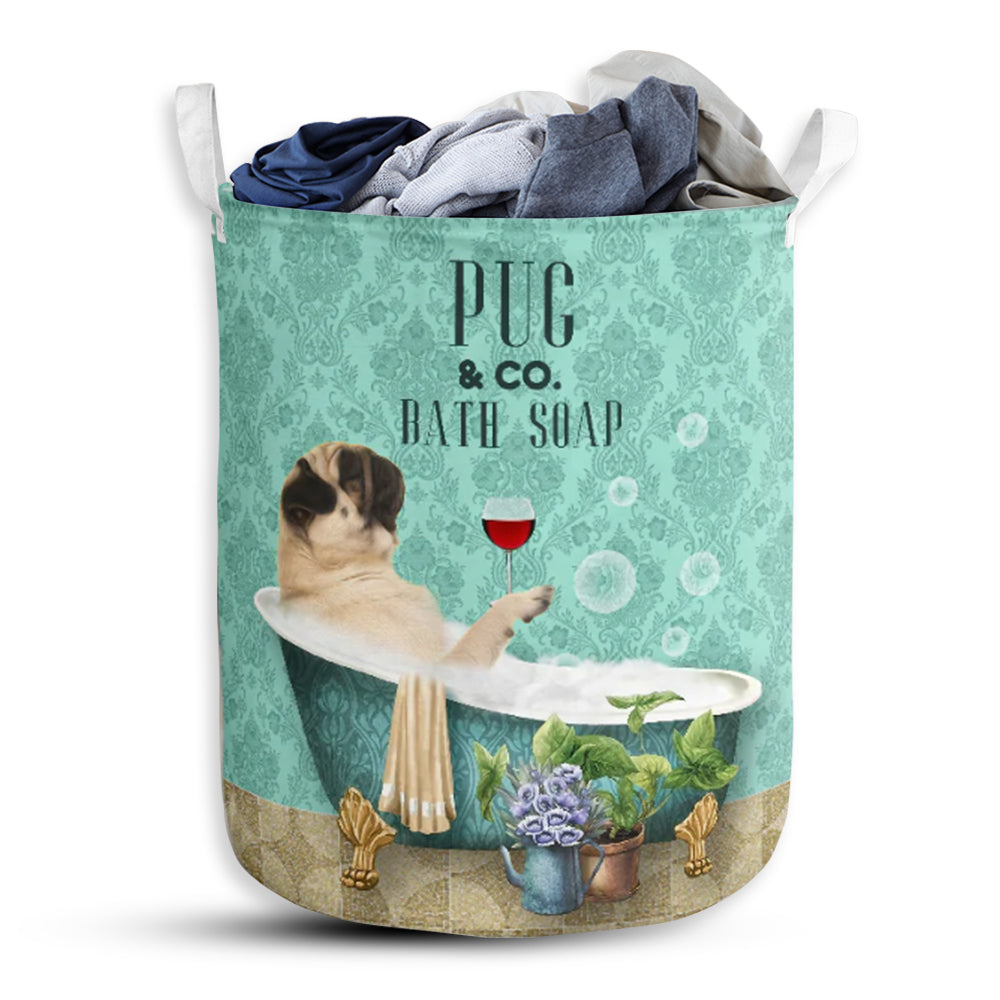 Pug And Bath Soap - Laundry Basket - Owls Matrix LTD