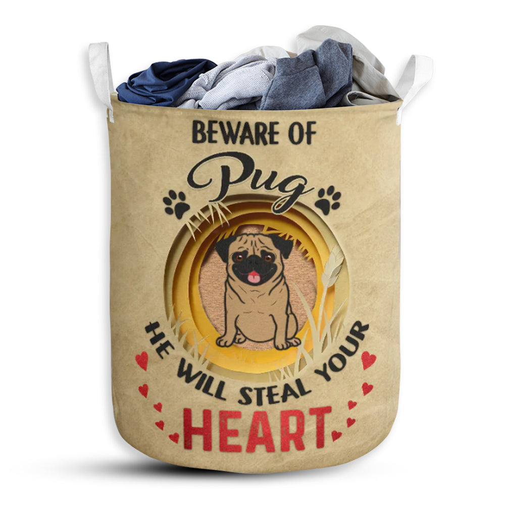 Pug paper - Laundry basket - Owls Matrix LTD