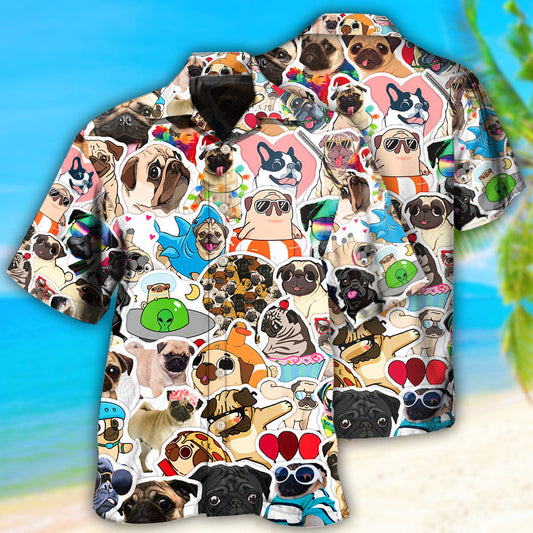 Pug Funny Style Dog Lover Pattern – Hawaiian Shirt