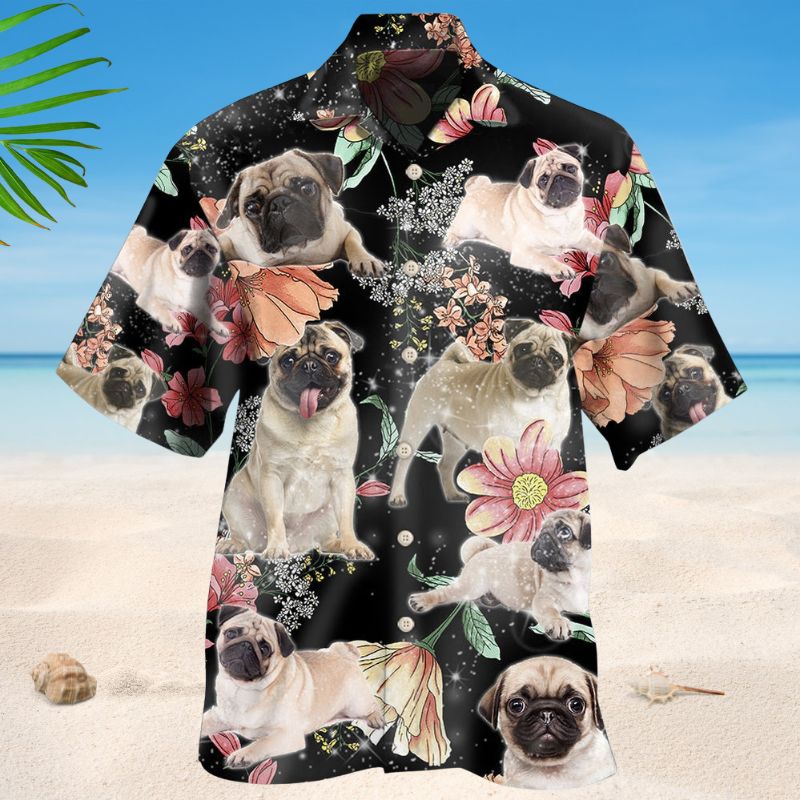 Pug Tropical Style – Hawaiian Shirt