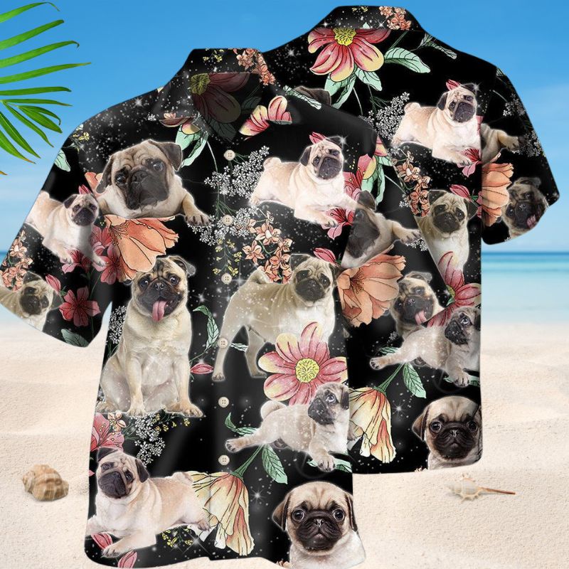 Pug Tropical Style – Hawaiian Shirt