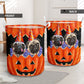 Pug Dog Pumpkin Painting - Laundry Basket - Owls Matrix LTD