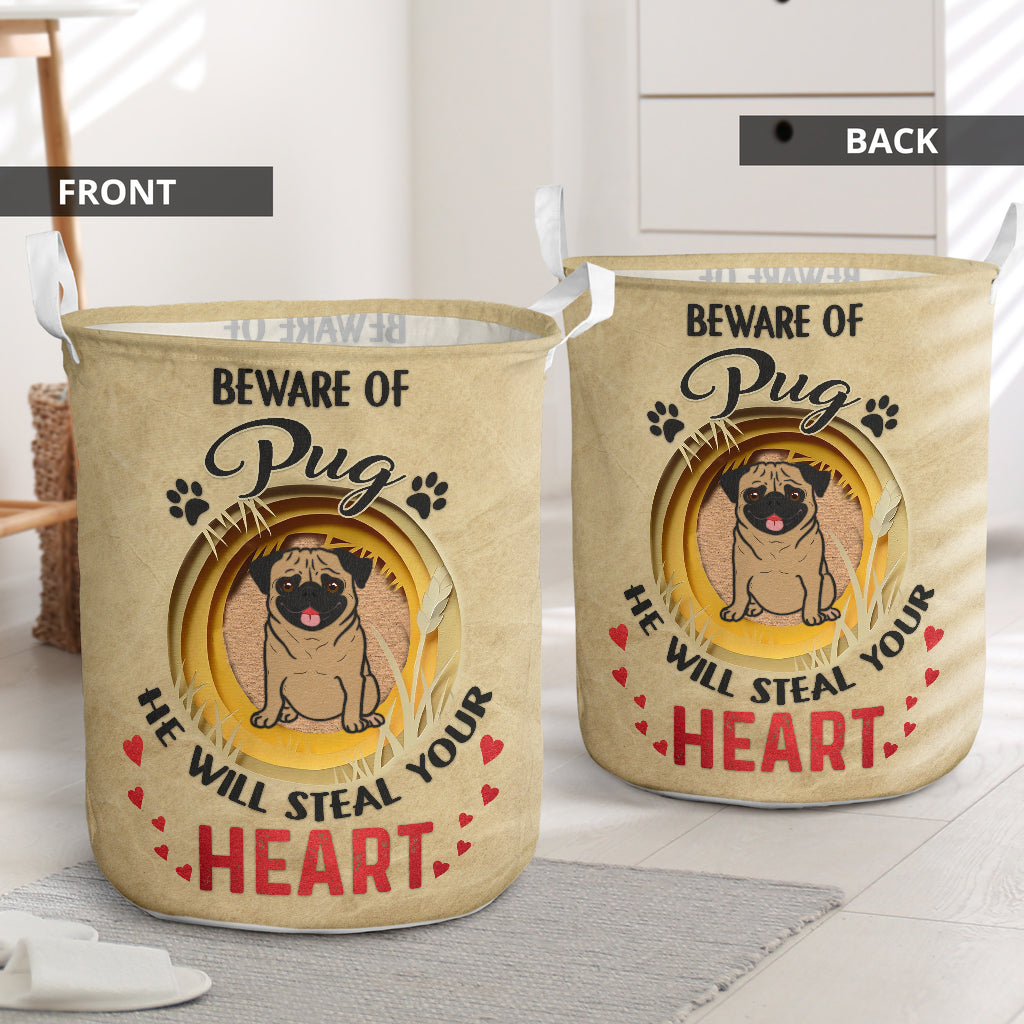 Pug paper - Laundry basket - Owls Matrix LTD