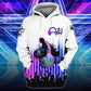 Purple White Dj Art – 3D Hoodie