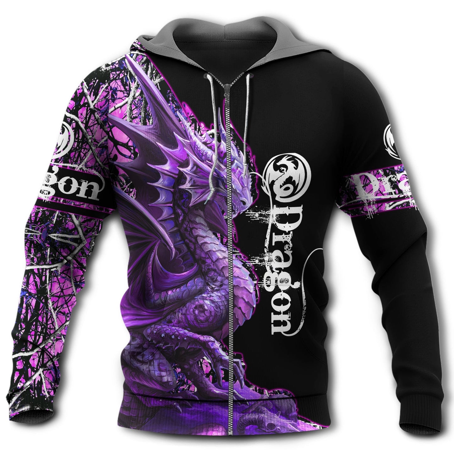 Purple Dragon Strong Fantasy - 3D Hoodie