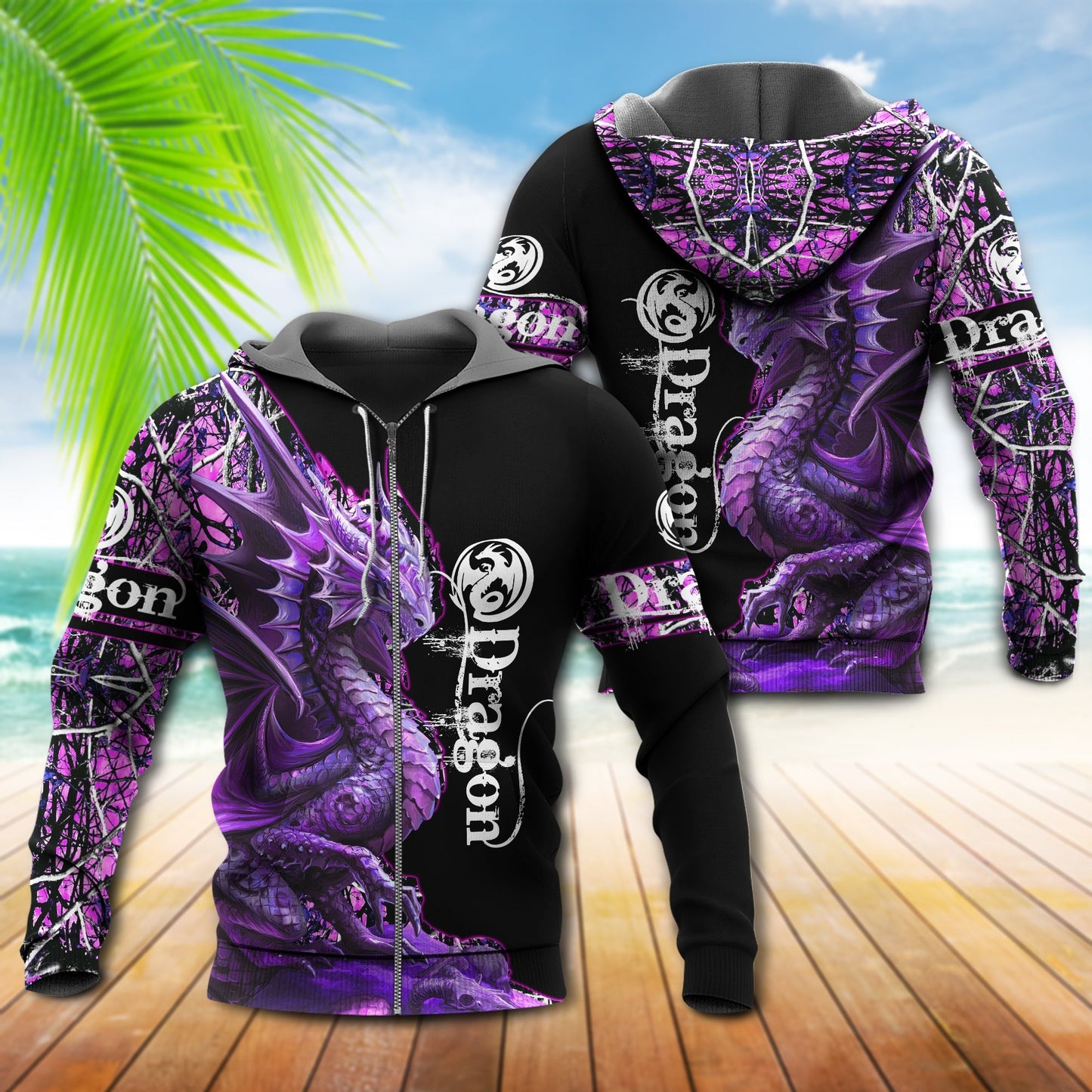 Purple Dragon Strong Fantasy - 3D Hoodie