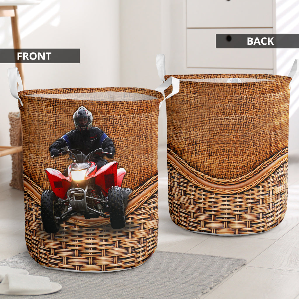 Quad Racing Rattan Teaxture - Laundry Basket - Owls Matrix LTD