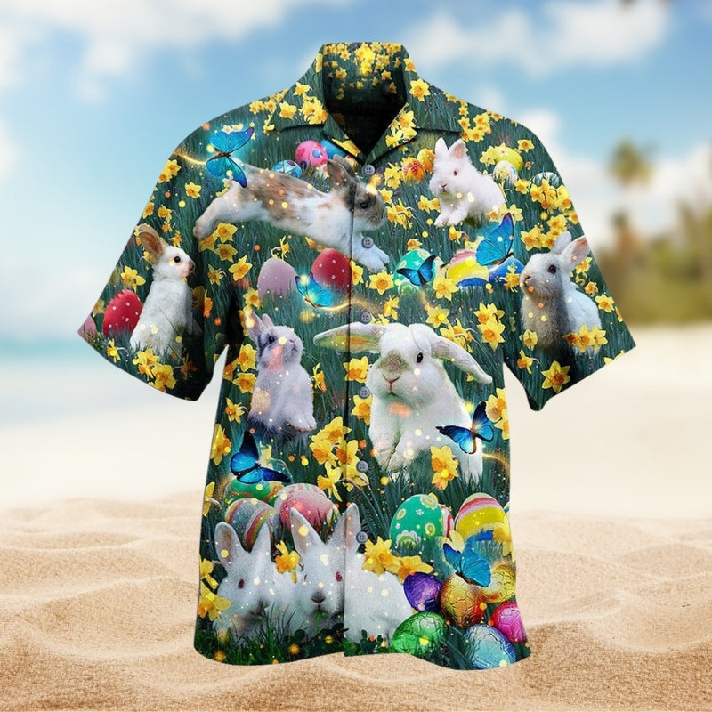 Rabbit Love Flowers And Animals Limited Edition – Hawaiian Shirt
