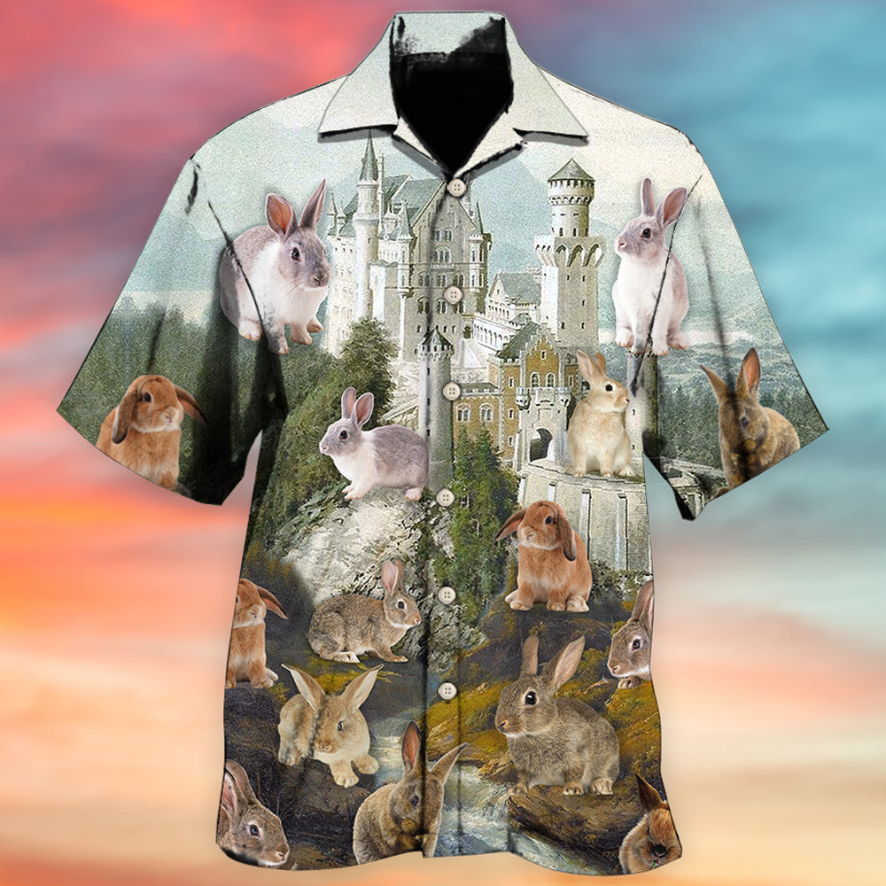 Thoughtful Rabbit Artistic Life Theme - Hawaiian Shirt
