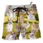Beach Short / Adults / S Rabbit It's A Wonderful Garden - Beach Short - Owls Matrix LTD