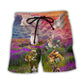 Rabbit Beautiful Floral Grass Field – Beach Short