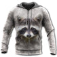Cute Raccoon Love Message Style - 3D Hoodie