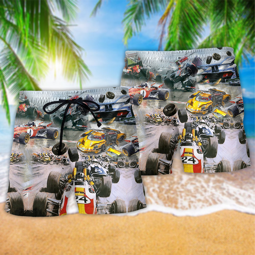 Racing Car Speed Thrill - Beach Short