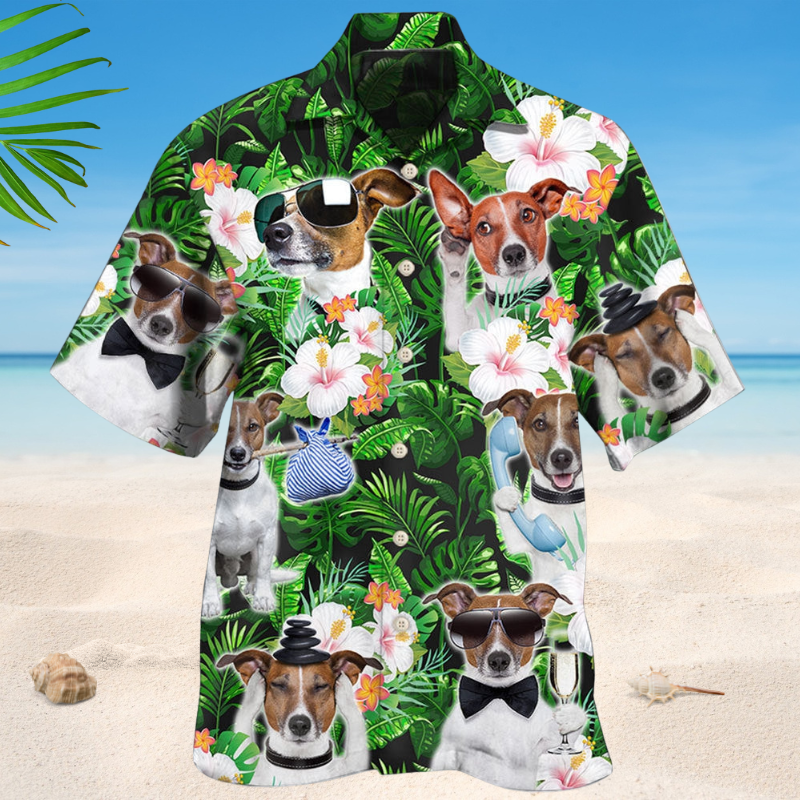 Rat Terrier Tropical Dog Lover Style – Hawaiian Shirt