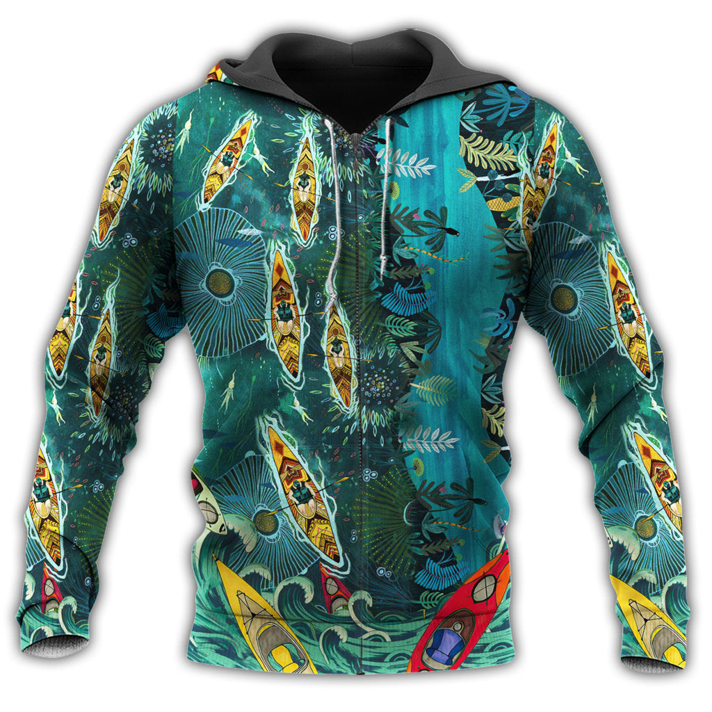 Rather Be Kayaking Quote - 3D Hoodie