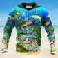 Real Men Go Fishing Quote Art – 3D Hoodie