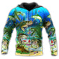 Real Men Go Fishing Quote Art – 3D Hoodie