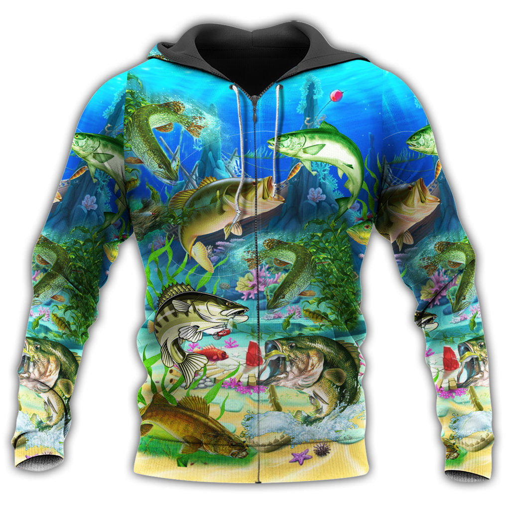 Real Men Go Fishing Quote Art – 3D Hoodie
