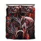 Red Dragon And Wolf Fantasy Bedding Cover For Fantasy Bedroom Decor