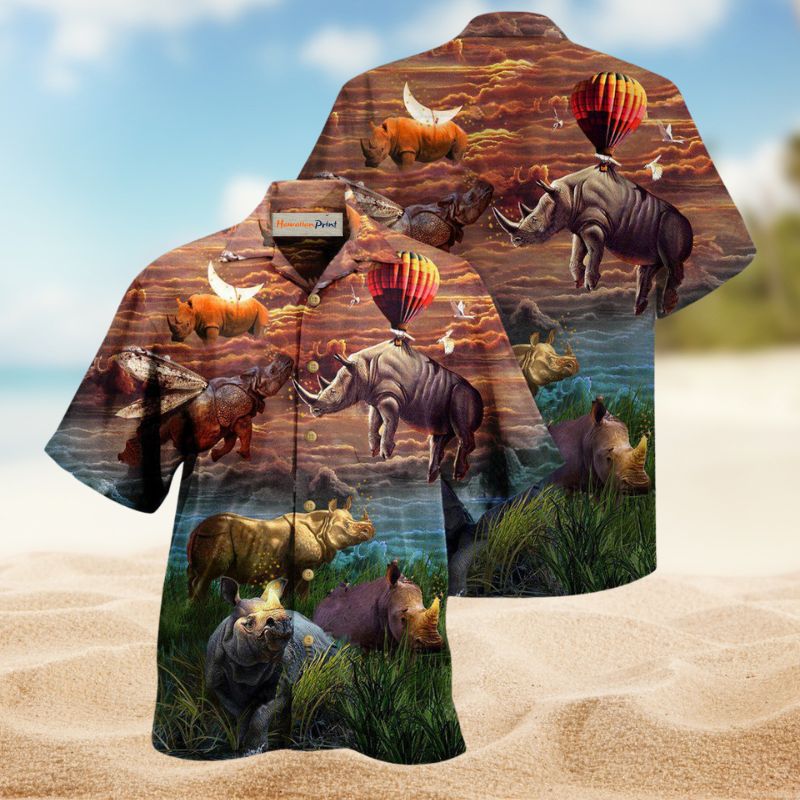 Rhino World Is Better Edition – Hawaiian Shirt