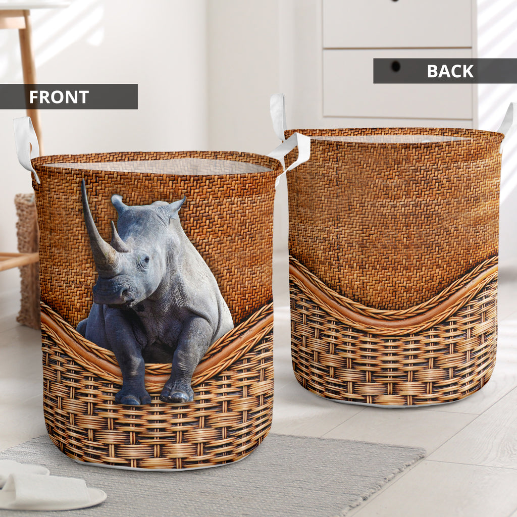 Rhino Rattan Teaxture - Laundry Basket - Owls Matrix LTD