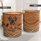 Rhodesian Ridgeback Dog Rattan Teaxture - Laundry Basket - Owls Matrix LTD