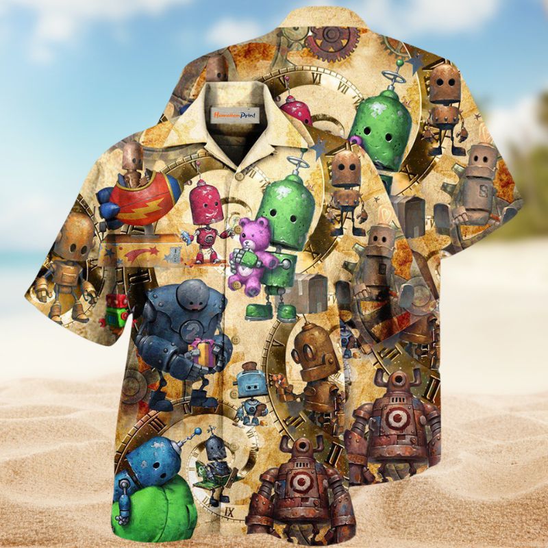 Robot Soft Hearts Edition – Hawaiian Shirt