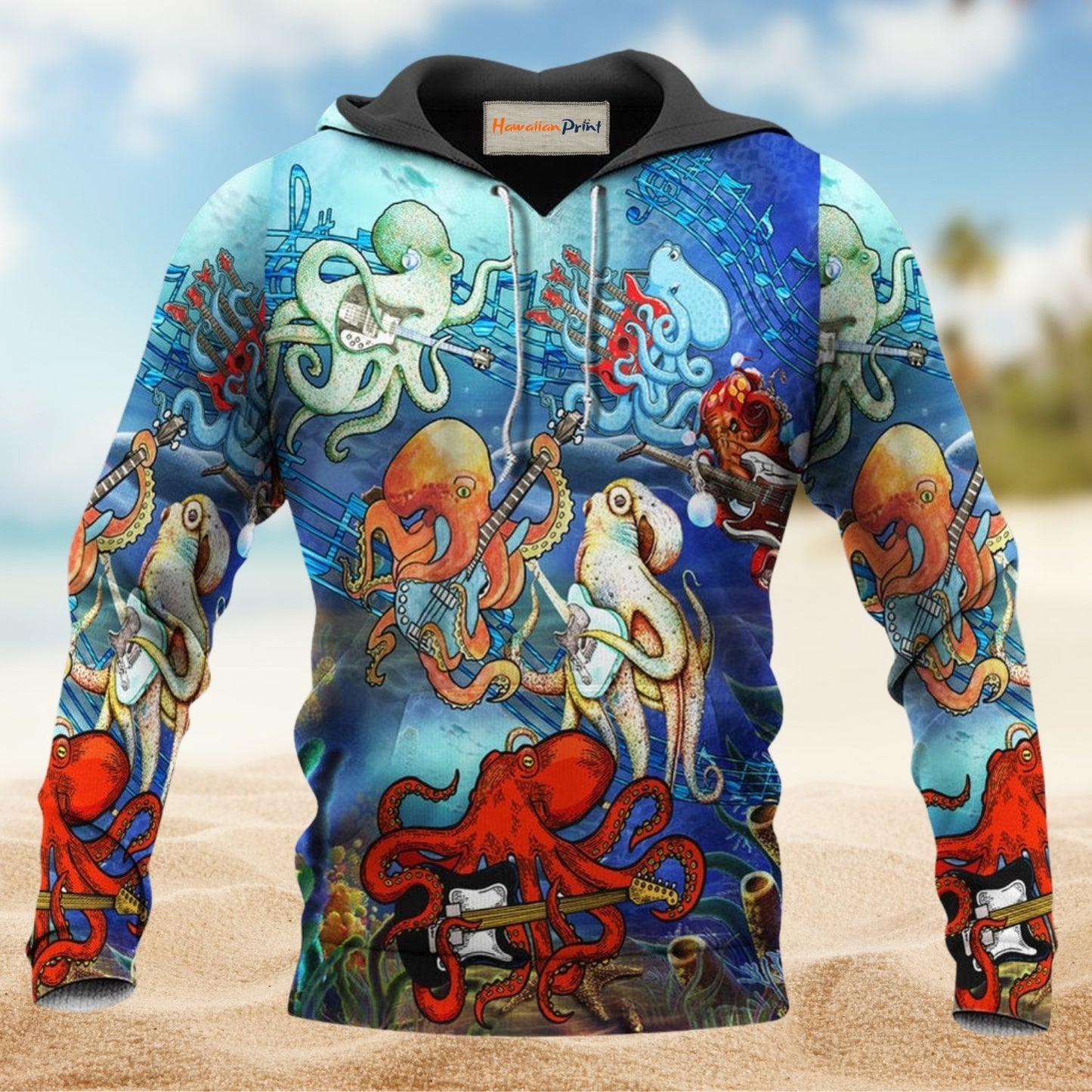 Rocktopus Music Octopus - 3D Hoodie