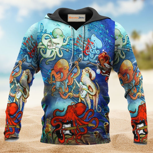 Rocktopus Music Octopus - 3D Hoodie
