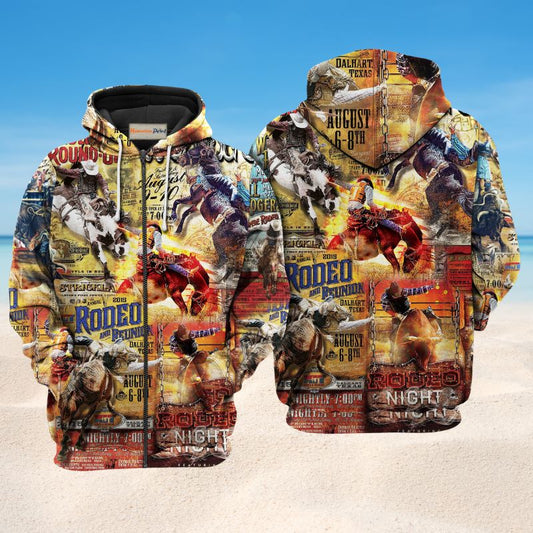 Rodeo Life Quote Art – 3D Hoodie
