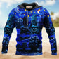 Romantic Blue Pirate Ship - 3D Hoodie