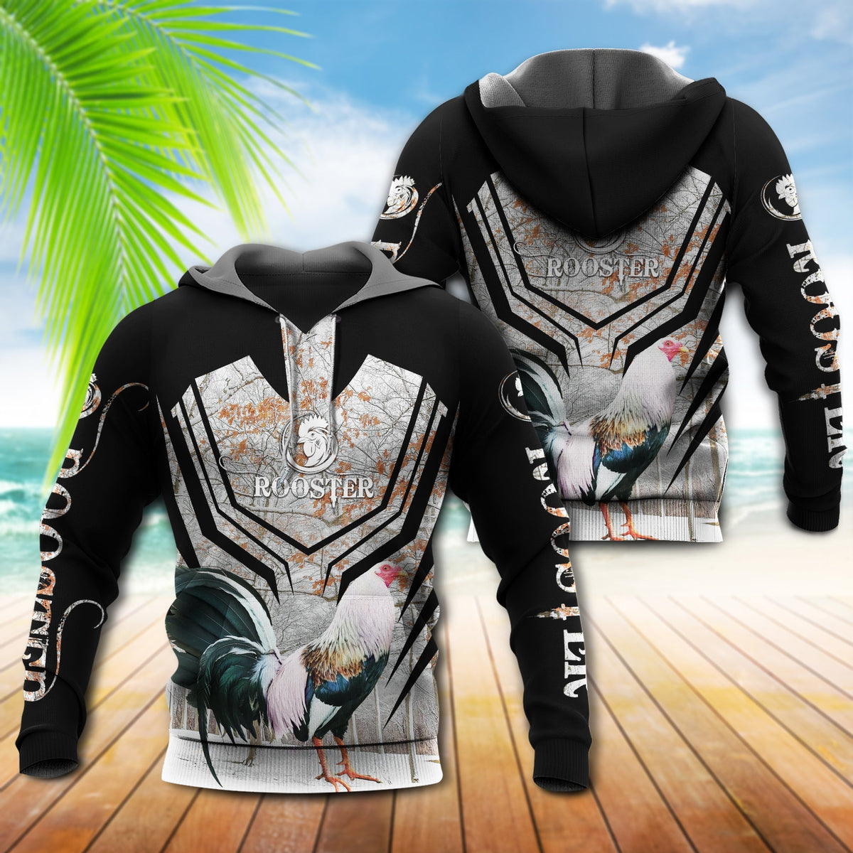 Rooster Calm But Fierce Quote - 3D Hoodie