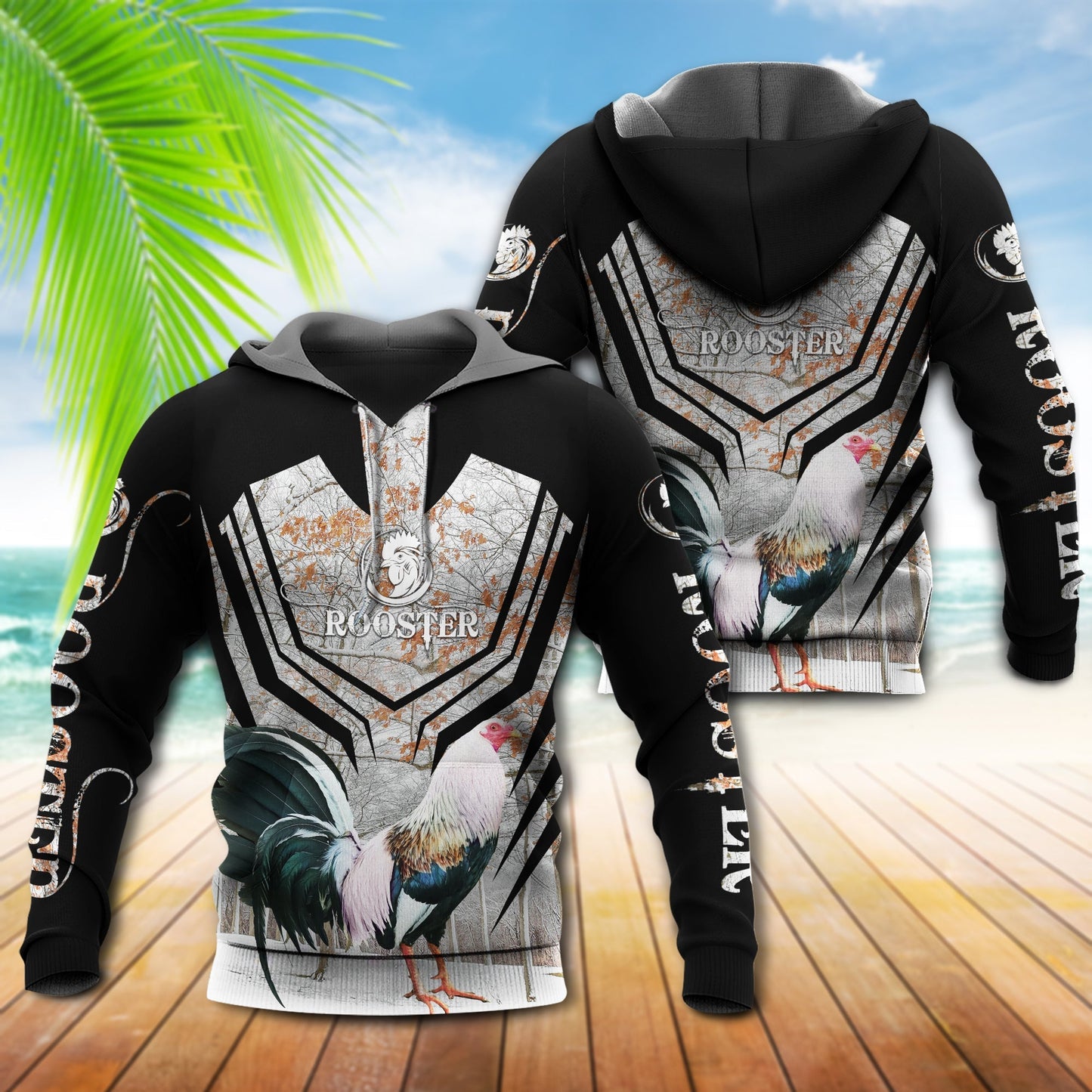 Rooster Calm But Fierce Quote - 3D Hoodie