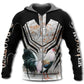 Rooster Calm But Fierce Quote - 3D Hoodie