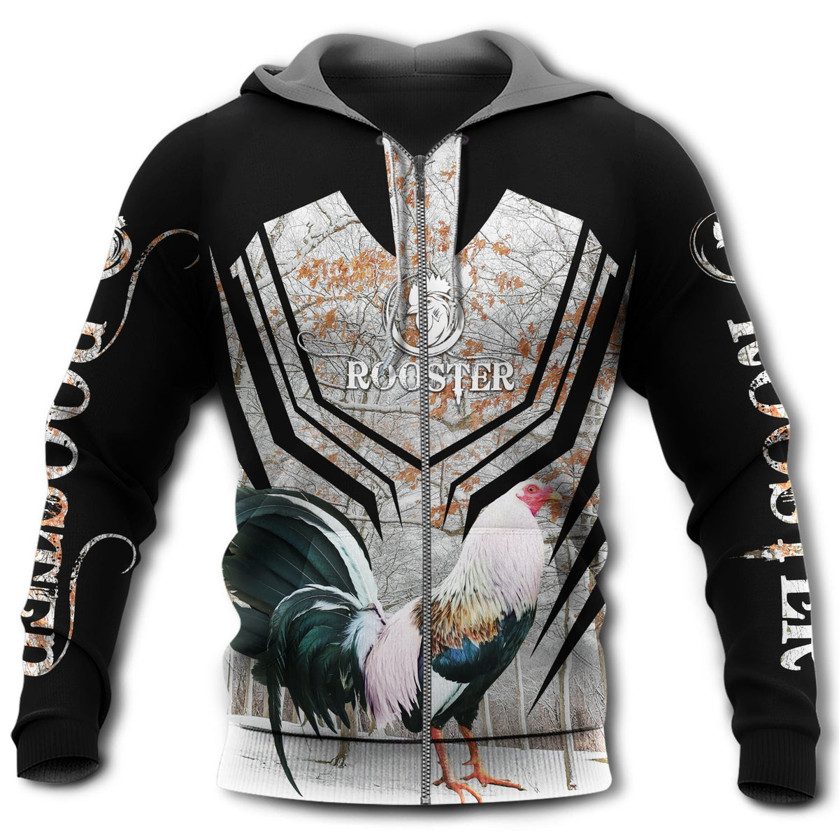 Rooster Calm But Fierce Quote - 3D Hoodie