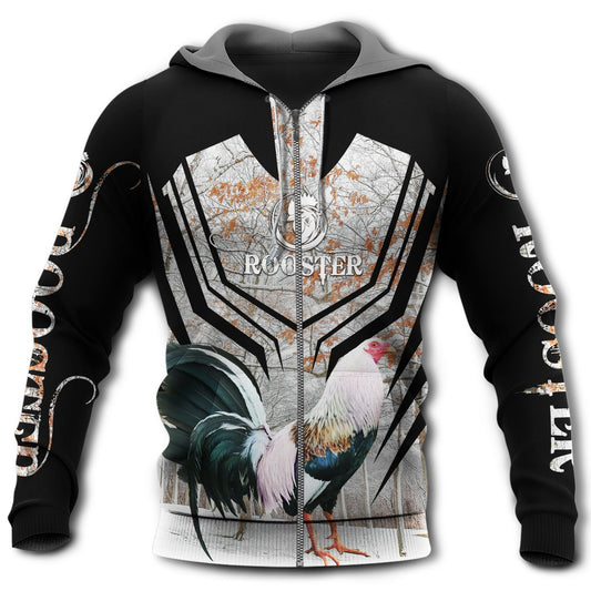 Rooster Calm But Fierce Quote - 3D Hoodie