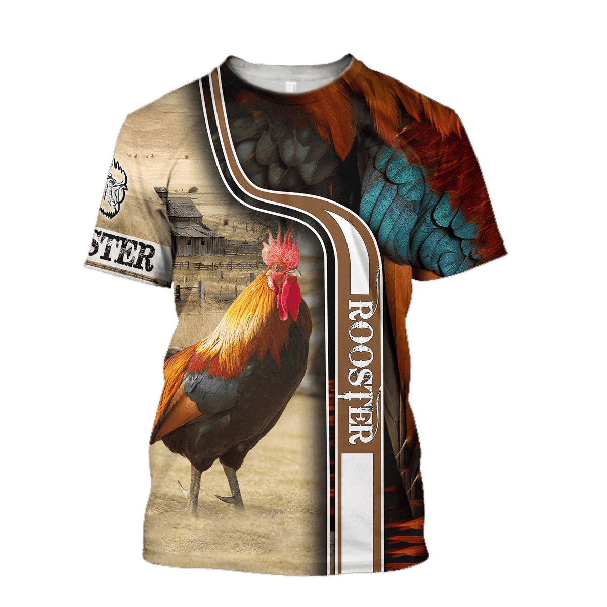 Rooster Beautiful Peace Farm - 3D Hoodie3