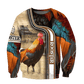 Rooster Beautiful Peace Farm - 3D Hoodie4