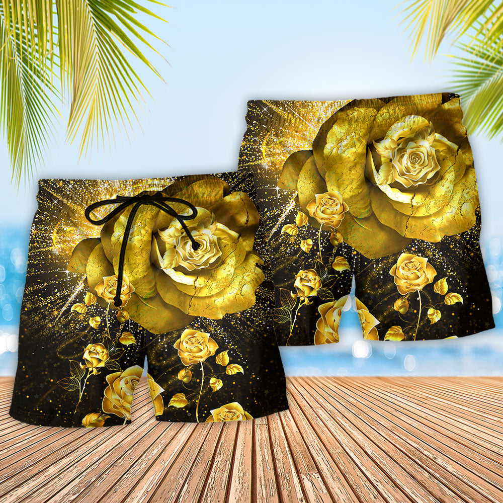 Rose Gold Floral Elegant Style – Beach Short