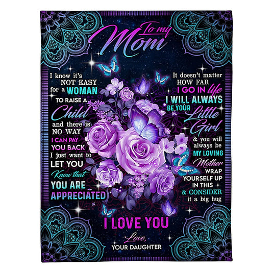 Rose I Love You With All My Heart 50 x 60 Inch Flannel Blanket For Cozy Bedroom And Sofa Decor