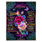 Rose I Love You With All My Heart My Loving Mother 50 x 60 Inch Flannel Blanket For Cozy Bedroom And Sofa Decor